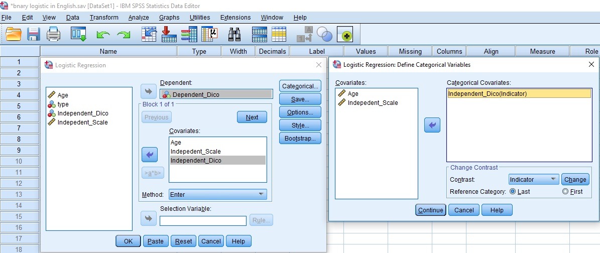 regression spss